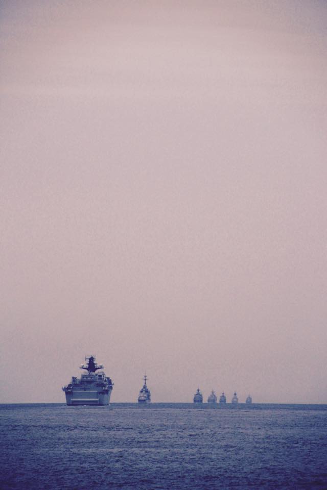 The naval flotilla - photo courtesy Lachlan Bollen